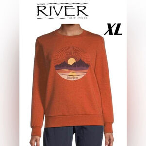 Wind River, Women's Graphic Crewneck Sweatshirt-Medium Red Heather. Size:XL. NWT